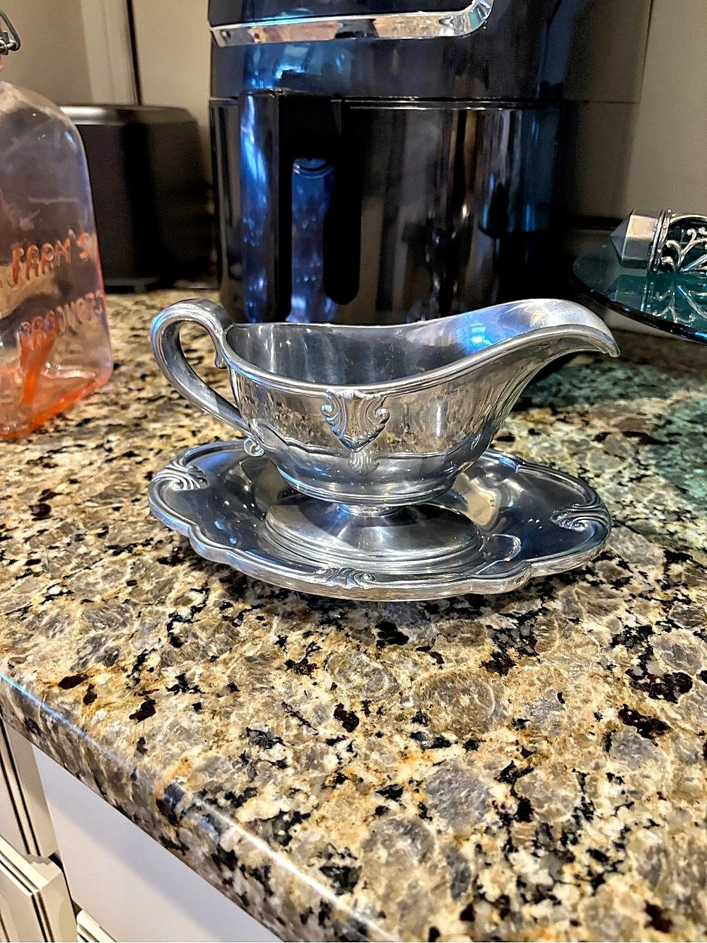 Lenox Gravy Boat & Saucer Silver
